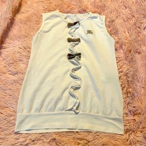 Burberry cotton white top.  Size 8-10 years old.